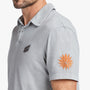 Sueded Jersey Bar Graphic Polo In Paver Pigment | James Perse Los Angeles