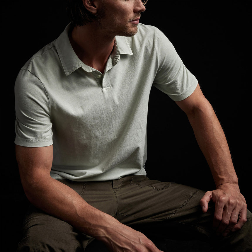 Sueded Jersey Polo in Celery Pigment | James Perse Los Angeles