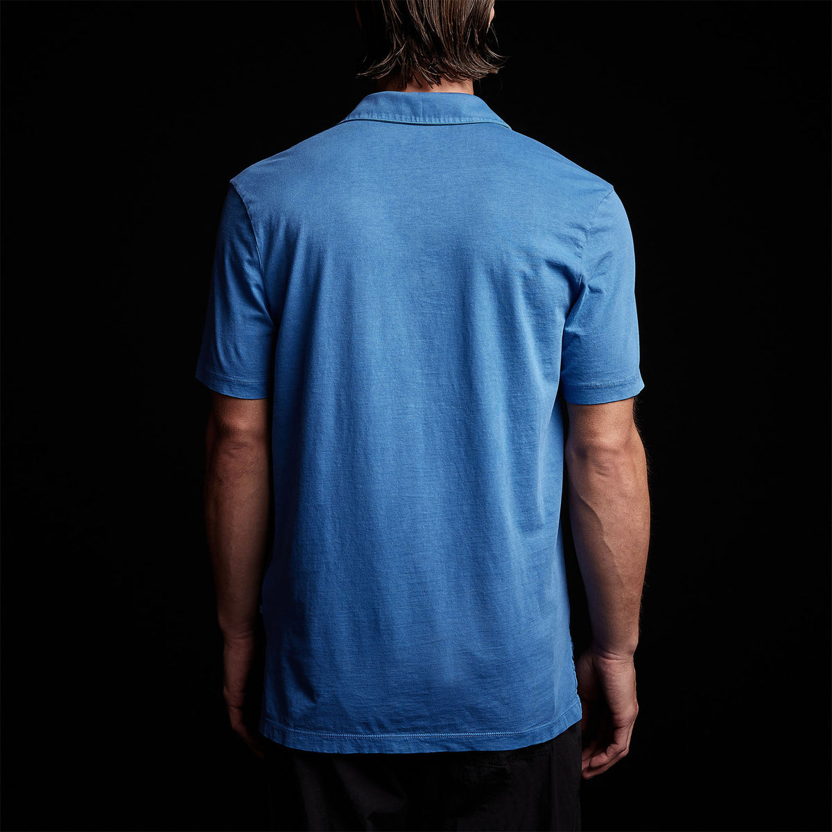 Sueded Jersey Polo in Electric Blue Pigment | James Perse Los Angeles 