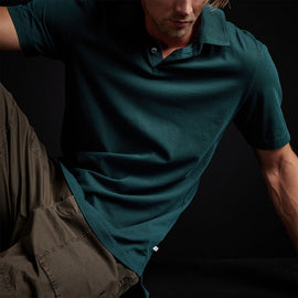 Sueded Jersey Polo in Laurel | James Perse Los Angeles