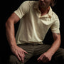 Sueded Jersey Polo in Naples Yellow Pigment | James Perse Los Angeles