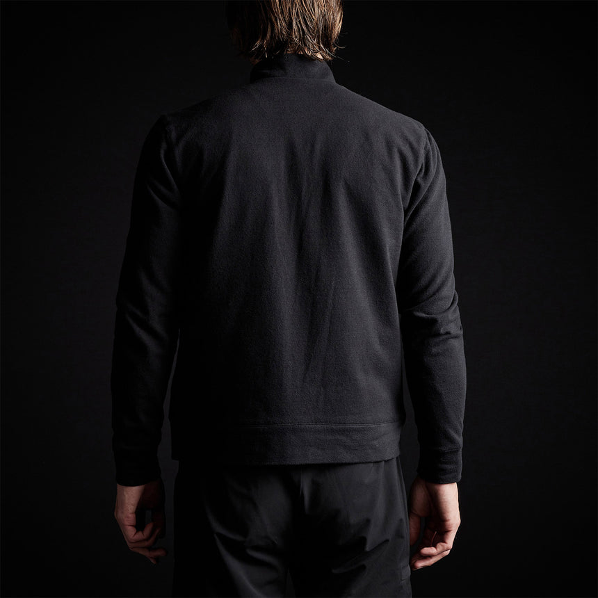 Full Zip Funnel Neck Jacket in Black | James Perse Los Angeles