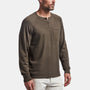 Cotton Cashmere Raglan Henley In Drab | James Perse Los Angeles