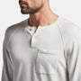 Cotton Cashmere Raglan Henley In Vintage White | James Perse Los Angeles