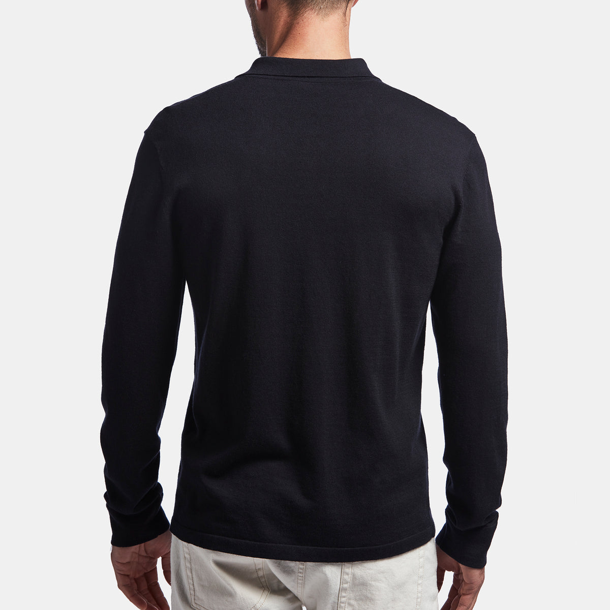 Cotton Cashmere Polo In Black | James Perse Los Angeles
