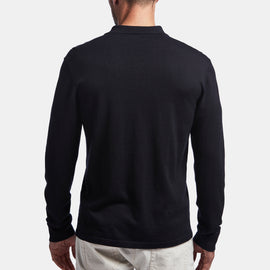 Cotton Cashmere Polo In Black | James Perse Los Angeles