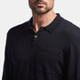Cotton Cashmere Polo In Black | James Perse Los Angeles