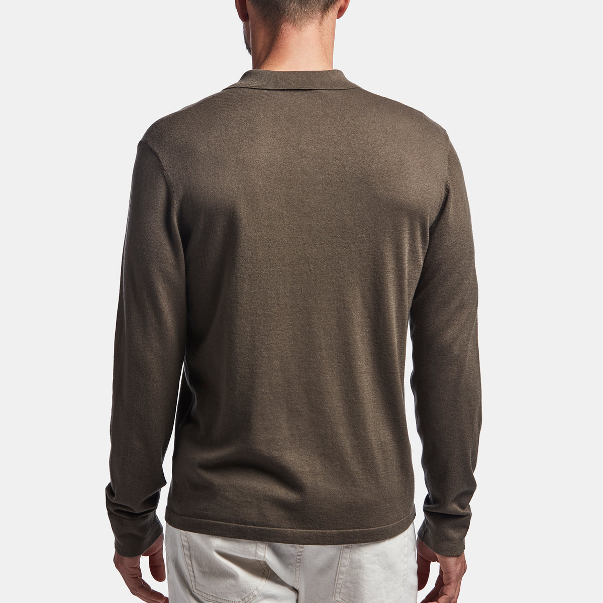 Cotton Cashmere Polo In Drab | James Perse Los Angeles