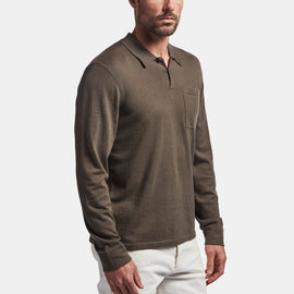Cotton Cashmere Polo In Drab | James Perse Los Angeles
