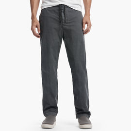 Slim Stretch Poplin Drawstring Pant in Pipe | James Perse Los Angeles