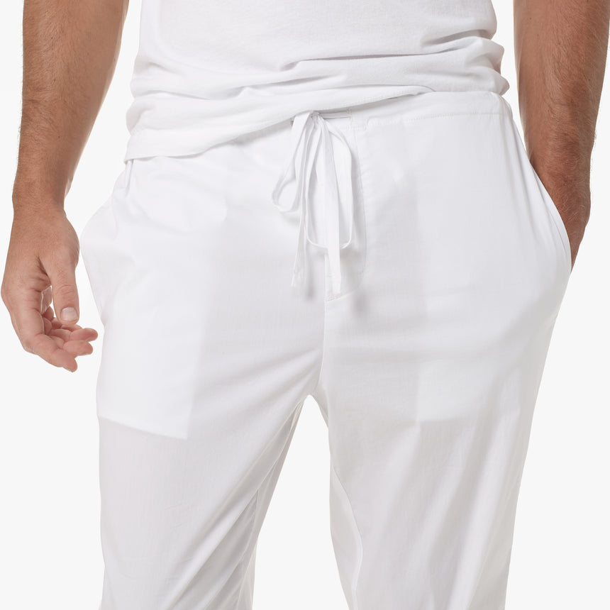 Matte Stretch Pajama Bottom in White | James Perse Los Angeles