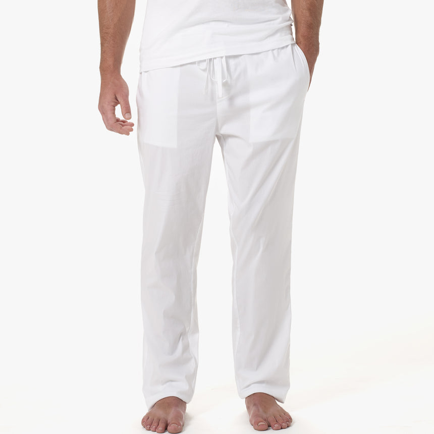 Matte Stretch Pajama Bottom in White | James Perse Los Angeles