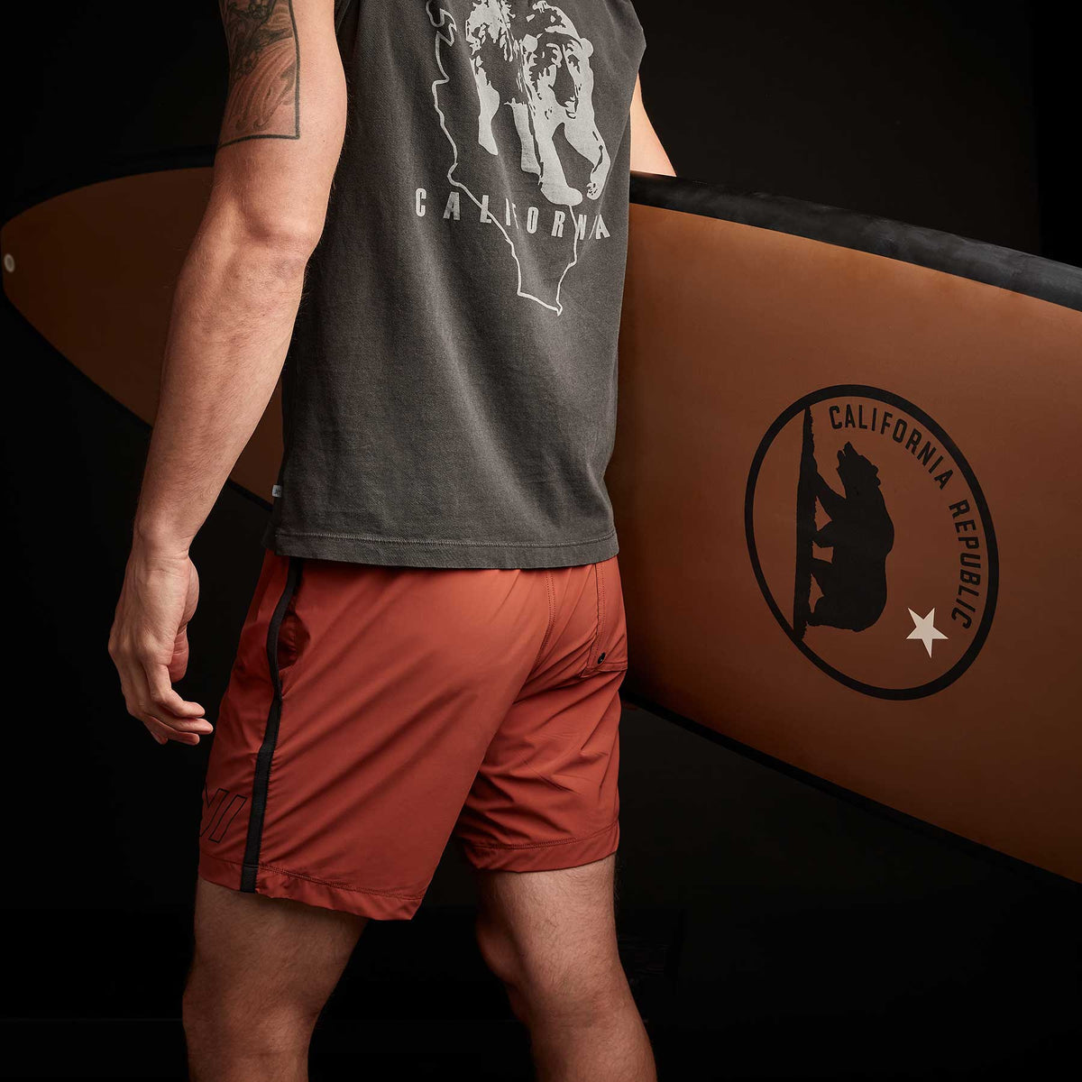 California Bear Longboard 7' X 10" in Cadmium | James Perse Los Angeles