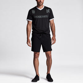 Y/OSEMITE Soccer Short In Black | James Perse Los Angeles