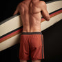 Y/OSEMITE Double Stripe Boardshort  In Paprika/Carbon | James Perse Los Angeles
