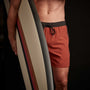 Y/OSEMITE Double Stripe Boardshort  In Paprika/Carbon | James Perse Los Angeles