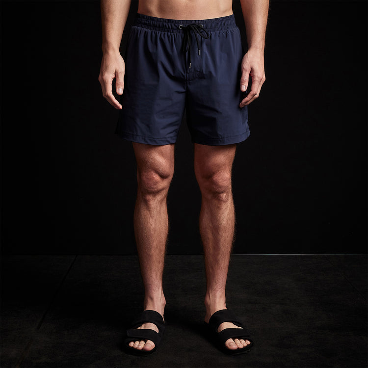 Y/OSEMITE Split Hem Board Short in True Navy | James Perse Los Angeles 