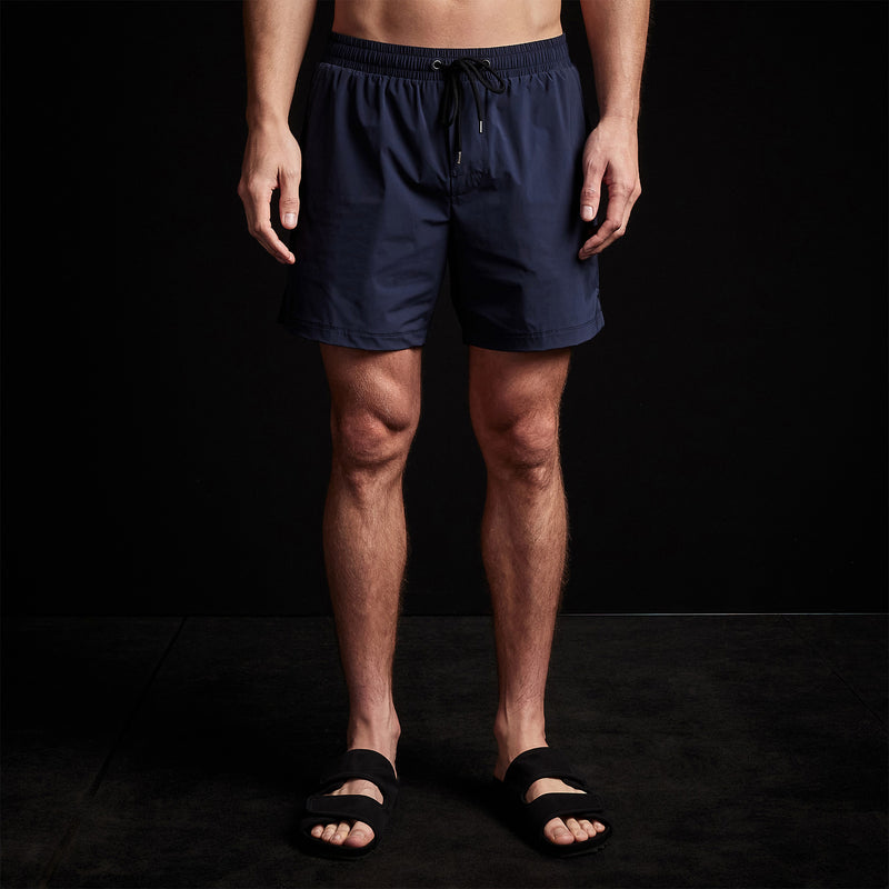 Y/OSEMITE Split Hem Board Short in True Navy | James Perse Los Angeles 