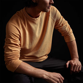 Vintage French Terry Sweatshirt in Apricot Pigment | James Perse Los Angeles 