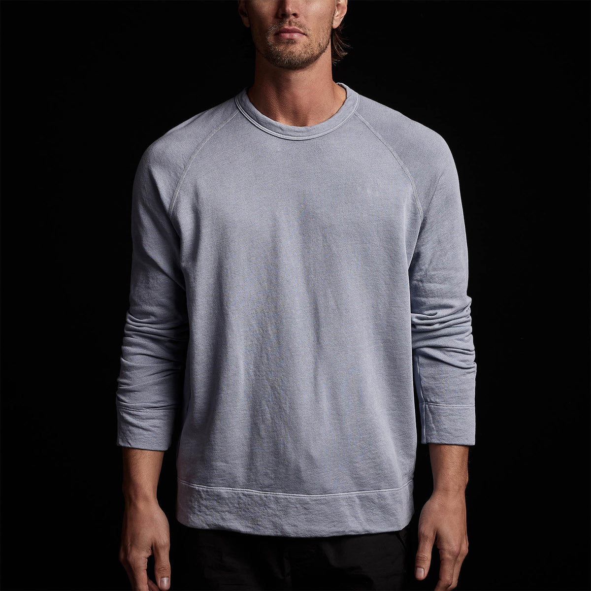 Vintage French Terry Sweatshirt in Aura Pigment | James Perse Los Angeles