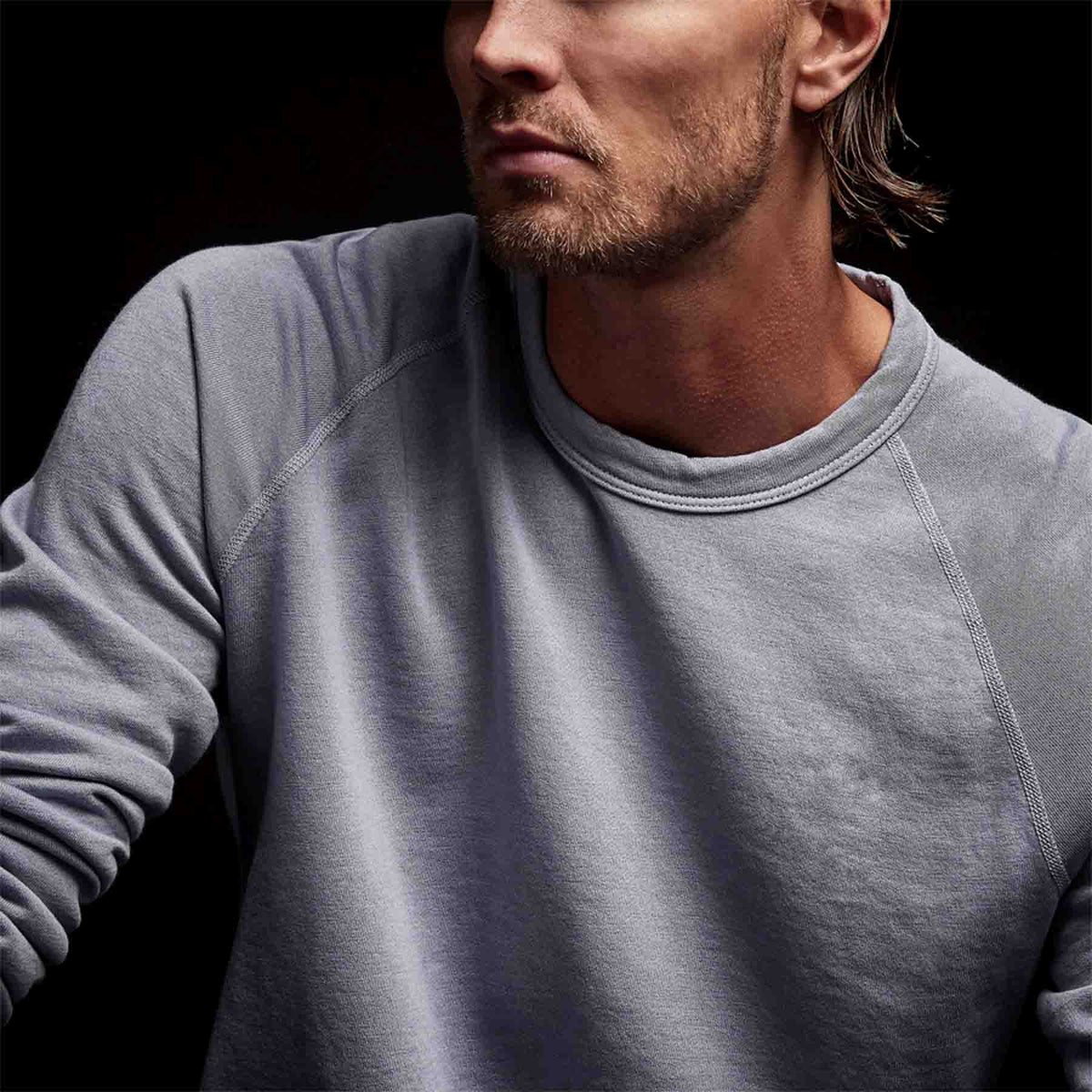 Vintage French Terry Sweatshirt in Aura Pigment | James Perse Los Angeles