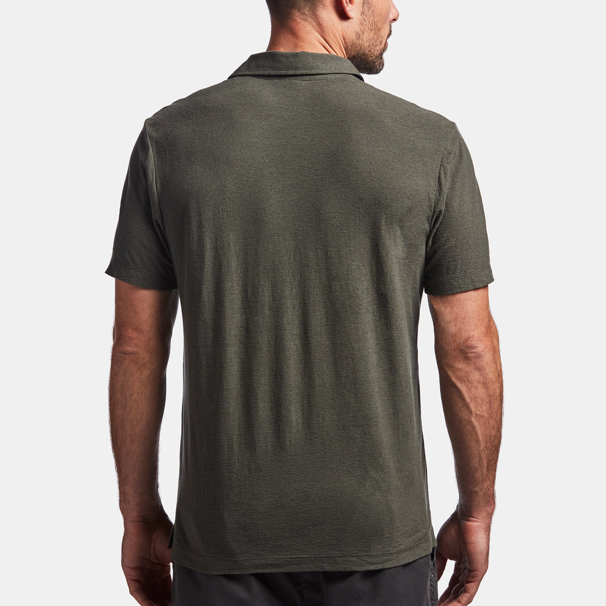 Cotton Linen Jersey Pocket Polo In Marsh | James Perse Los Angeles