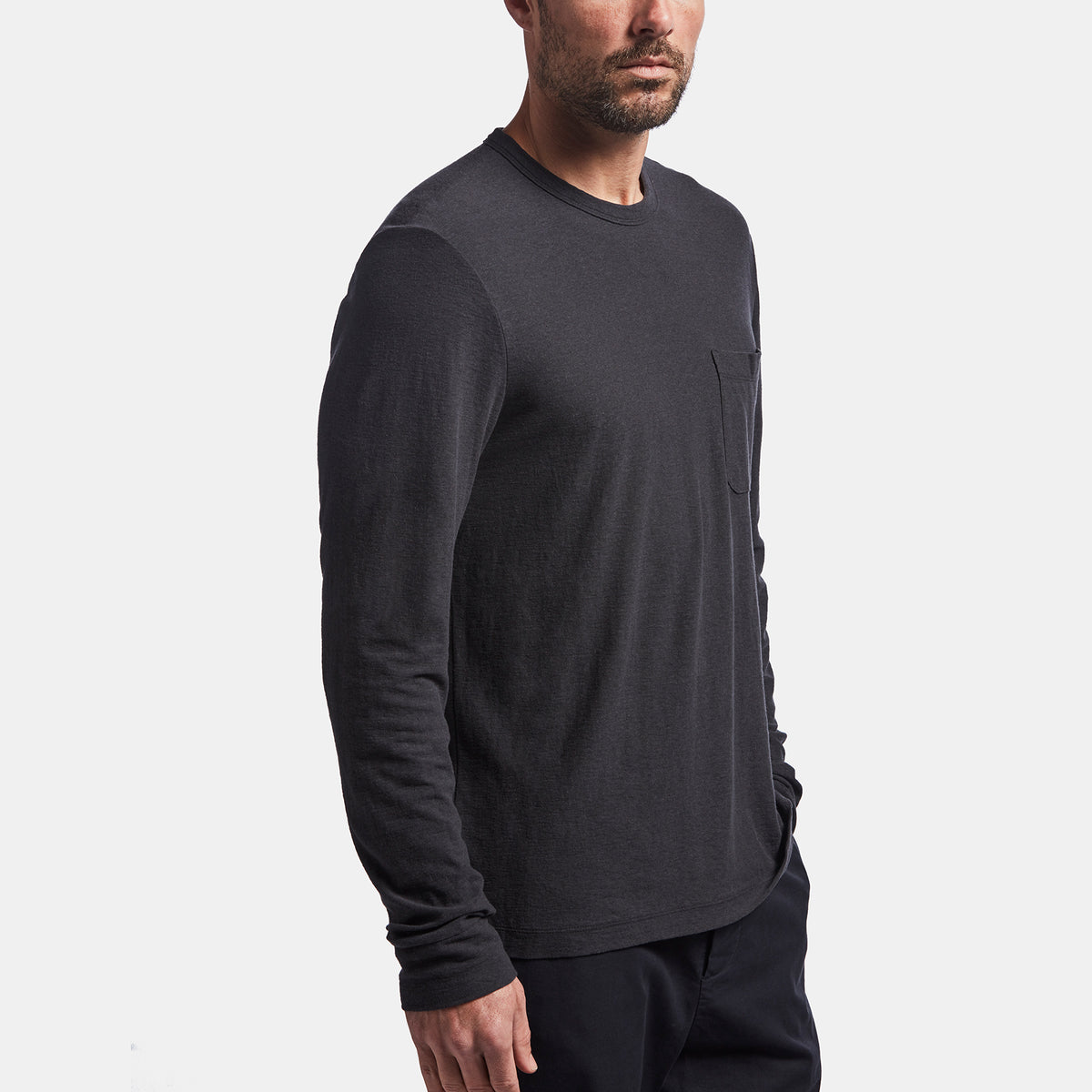 Cotton Linen Jersey Pocket Tee In Magma | James Perse Los Angeles