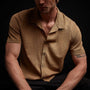 Linen Blend Knit Shirt - Bronze | James Perse Los Angeles