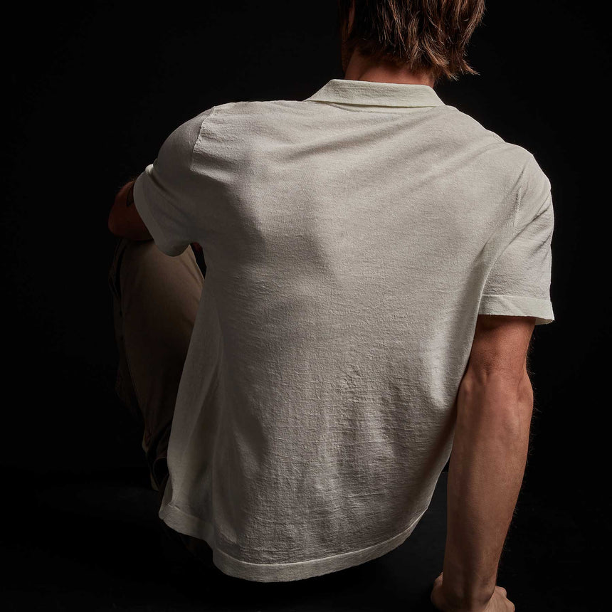 Linen Blend Knit Shirt - Celadon | James Perse Los Angeles