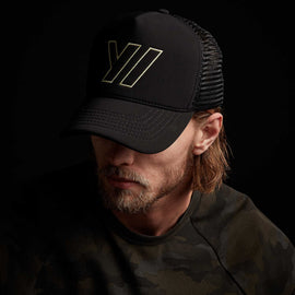 Y/ Outline Embroidery Hat - Black | James Perse Los Angeles