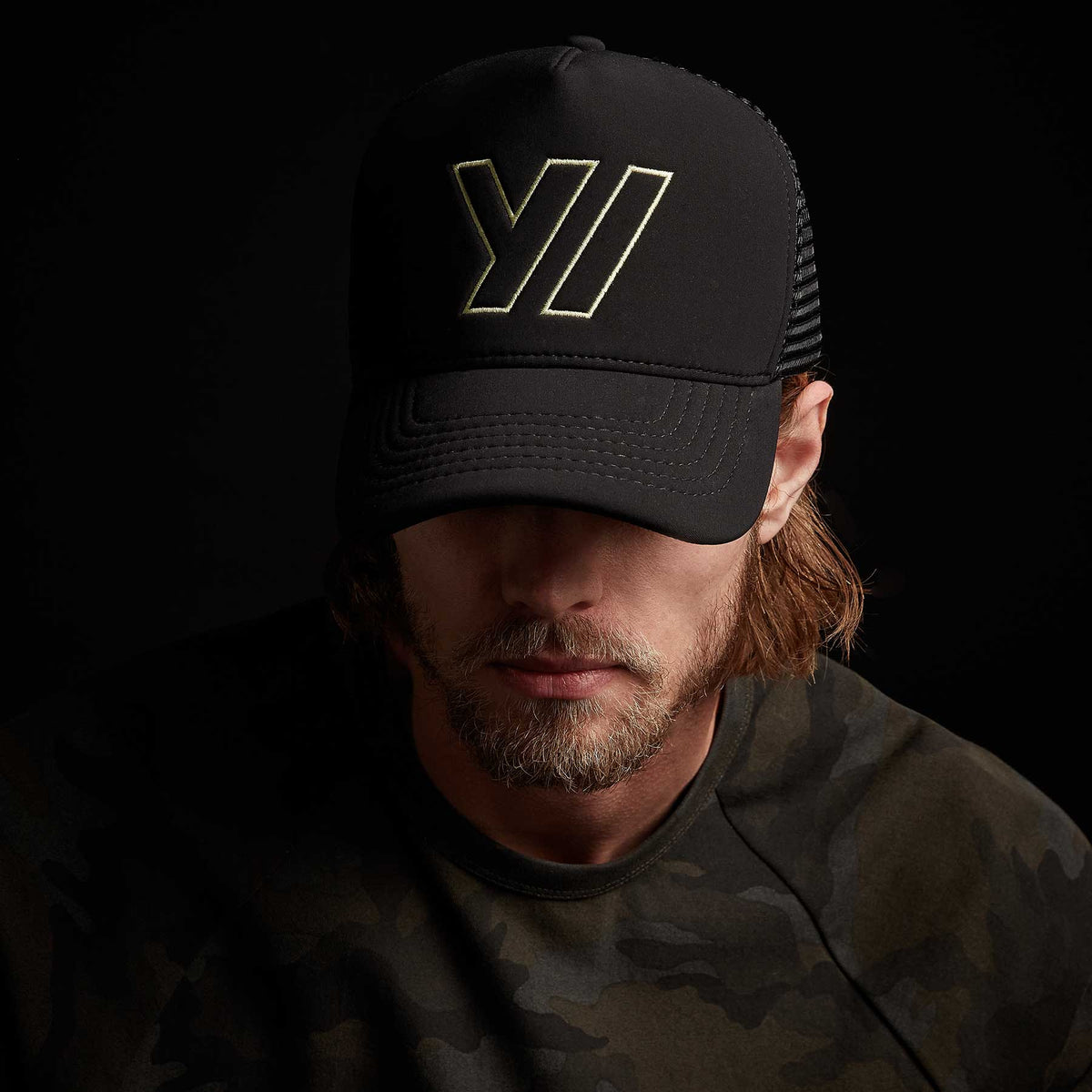 Y/ Outline Embroidery Hat - Black | James Perse Los Angeles