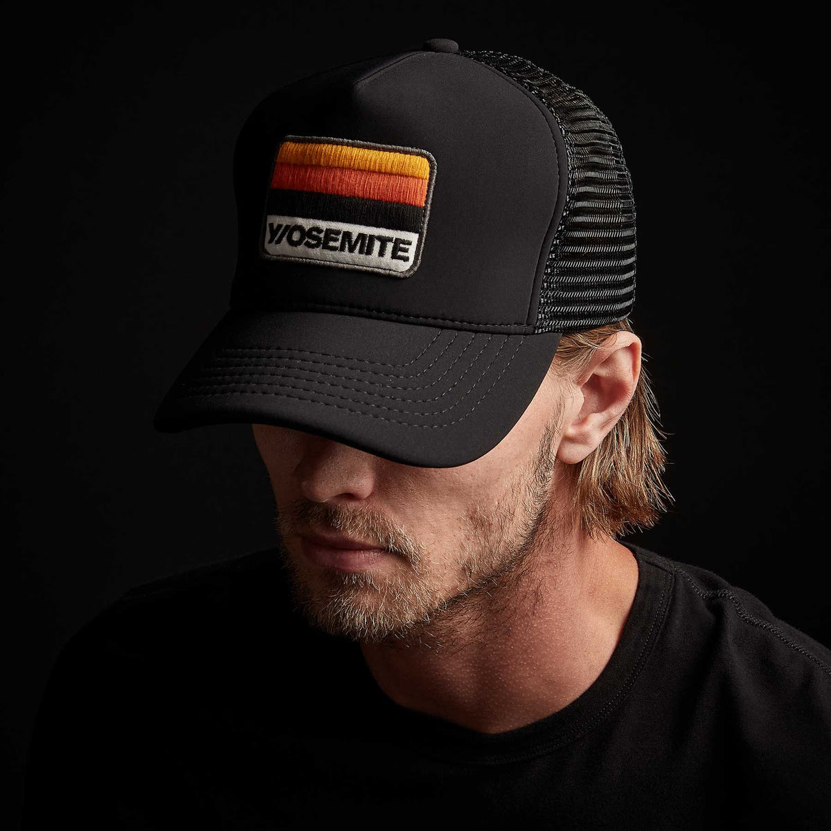 Y/OSEMITE Patch Scuba Trucker - Black | James Perse Los Angeles