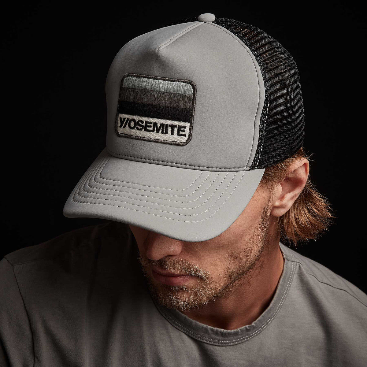 Y/OSEMITE Patch Scuba Trucker - Pale Grey | James Perse Los Angeles
