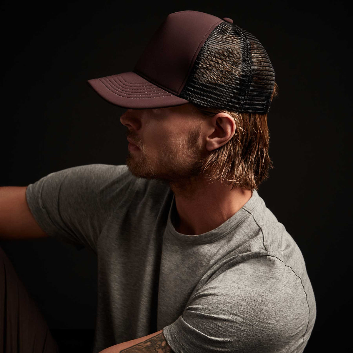 Scuba Trucker Hat - Bordeaux | James Perse Los Angeles