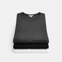 3 Pack  Short Sleeve Crew Neck In Black/White/Carbon Pigment | James Perse Los Angeles