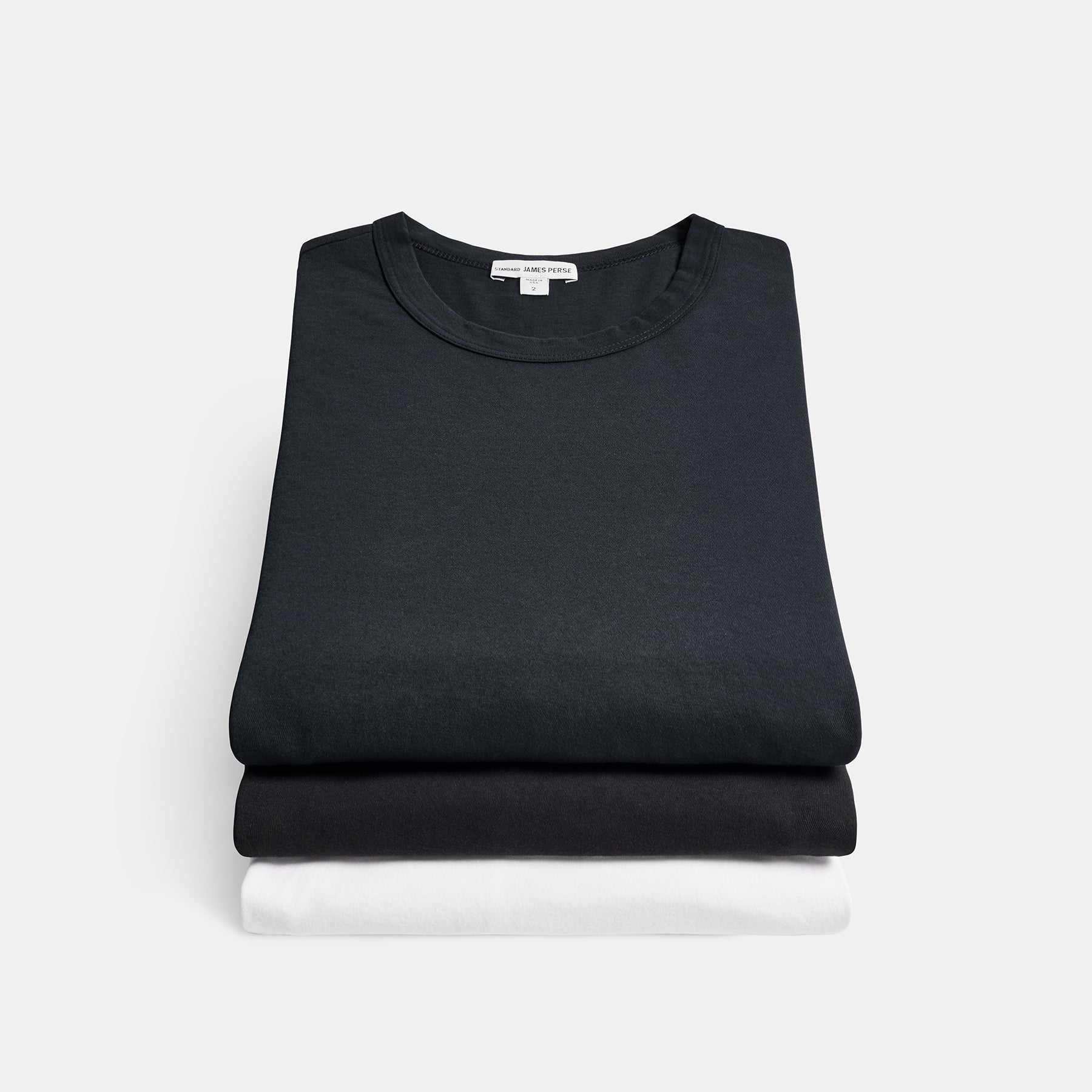 3 Pack  Short Sleeve Crew Neck In Black/White/Deep | James Perse Los Angeles