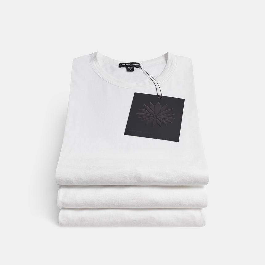Luxe Lotus Jersey Tee 3 Pack In White | James Perse Los Angeles