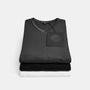 Luxe Lotus Jersey V Neck Tee 3 Pack In Black/White/Carbon | James Perse Los Angeles