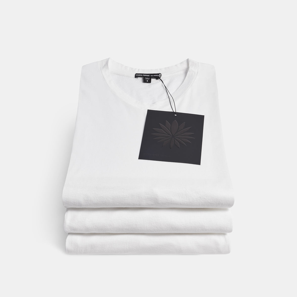 Luxe Lotus Jersey V Neck Tee 3 Pack In White | James Perse Los Angeles