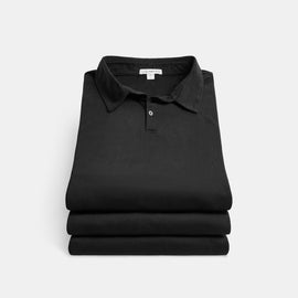 Suded Jersey Polo 3 Pack In Black | James Perse Los Angeles