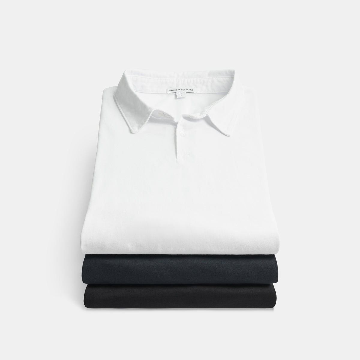 Suded Jersey Polo 3 Pack In Black/White/Deep | James Perse Los Angeles