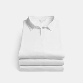 Suded Jersey Polo 3 Pack In White | James Perse Los Angeles