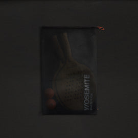 Y/OSEMITE Etched Teak Paddleball Set in Teak | James Perse Los Angeles