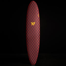 Y/OSEMITE Checker Longboard 7’10” in Black/Sunstone | James Perse Los Angeles 