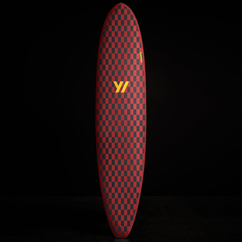 Y/OSEMITE Checker Longboard 7’10” in Black/Sunstone | James Perse Los Angeles 