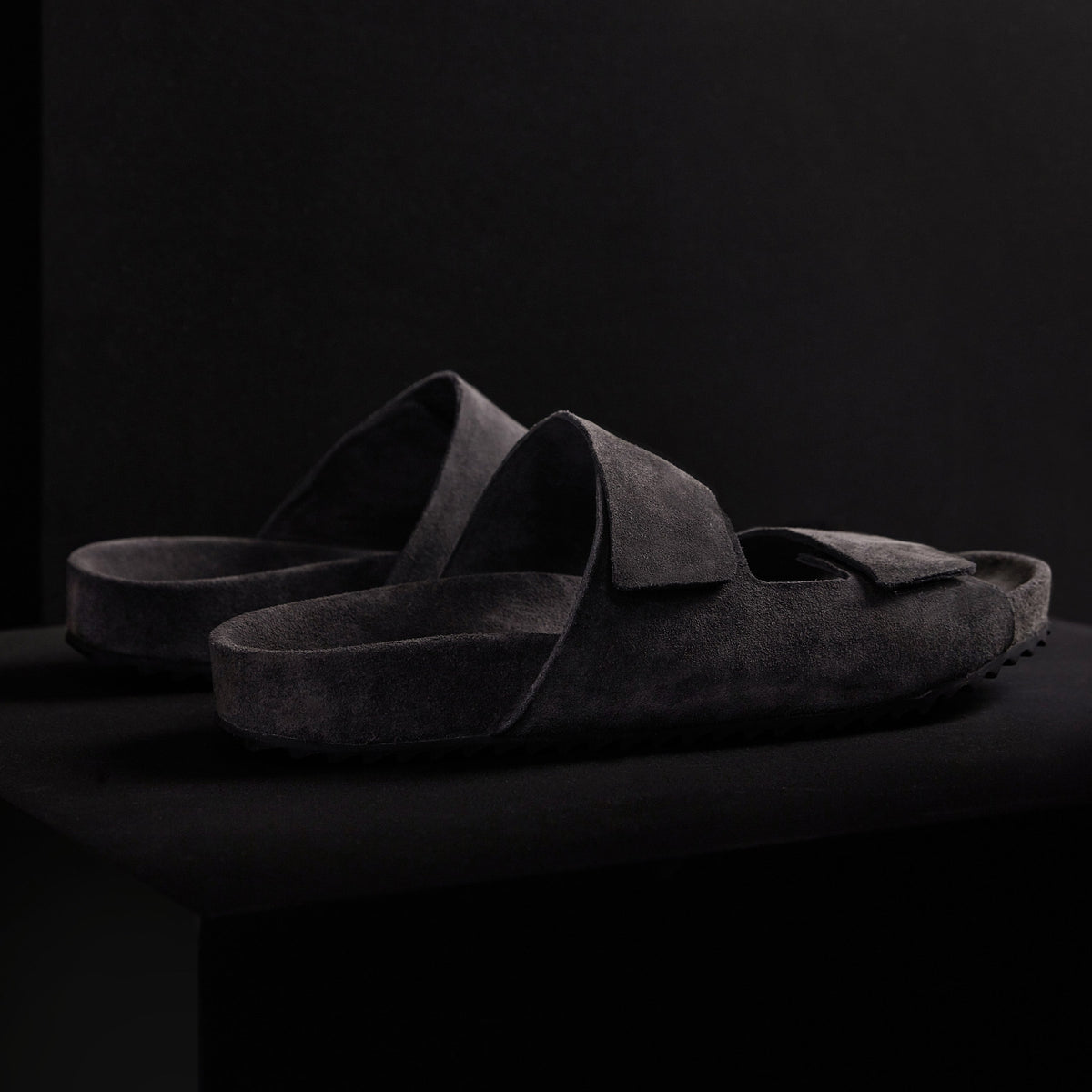 Double Strap Suede Slide Mens In Ash | James Perse Los Angeles