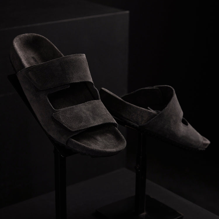 Double Strap Suede Slide Mens In Ash | James Perse Los Angeles