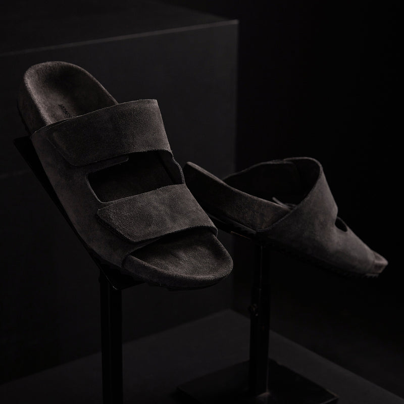 Double Strap Suede Slide Mens In Ash | James Perse Los Angeles