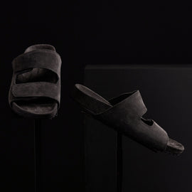 Double Strap Suede Slide Mens In Ash | James Perse Los Angeles