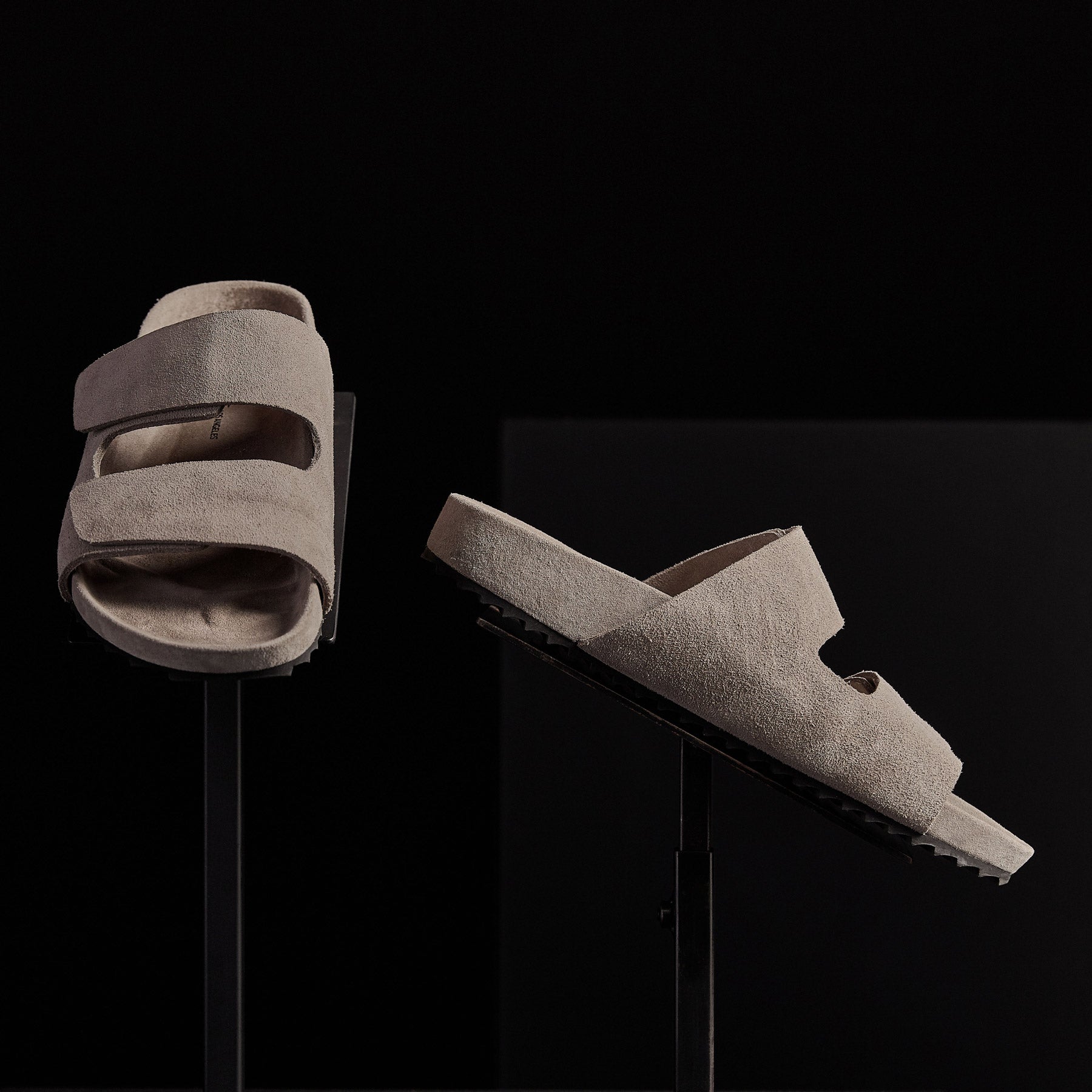 Double Strap Suede Slide Mens In Earth | James Perse Los Angeles